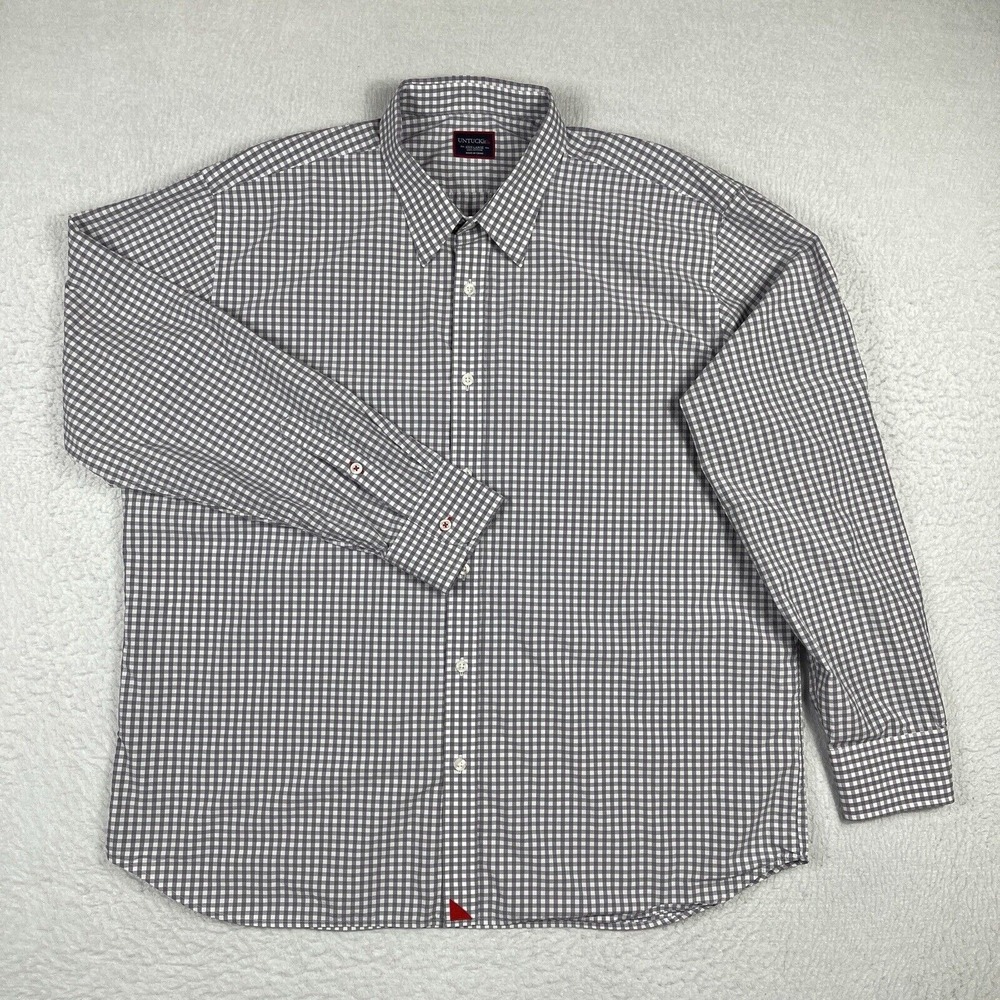 Untuckit Shirt Mens 3XL Gray Preppy Casual Career Workwear Office Travel Work